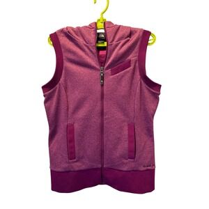 The North Face Vest Womens M Purple Hooded Full Zip Sleeveless Jacket